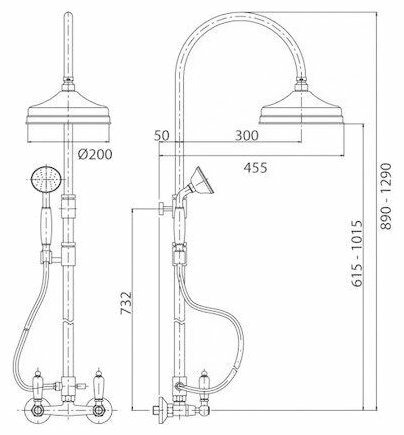 Душевая система Cezares DIAMOND DIAMOND-CD-01-Sw